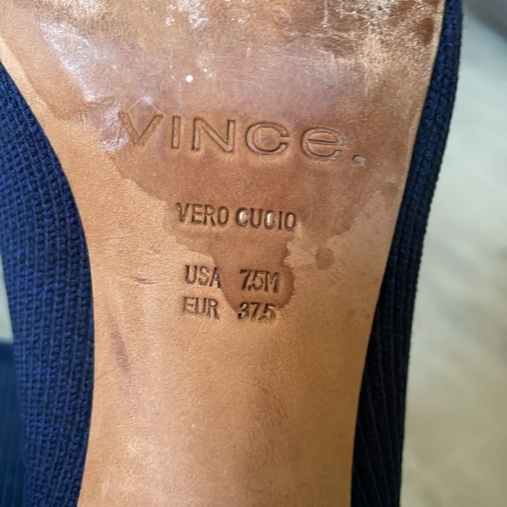 Vince Tasha Navy marine Blue Sock Bootie 7.5 $248